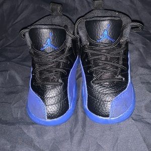 Nike Air Jordan 12 Retro-Black/Game Royal (TD) Size 6C